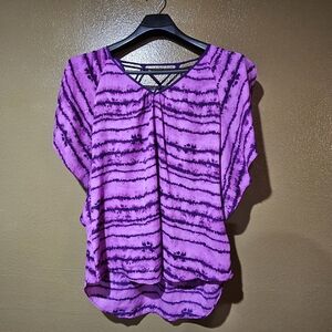 NWT Express Purple Tie-Dye Blouse